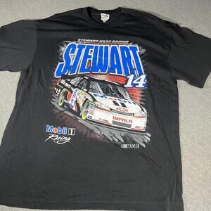 Vintage Stewart Haas Racing Stewart #14 Mobil 1 Racing NASCAR T-Shirt XL